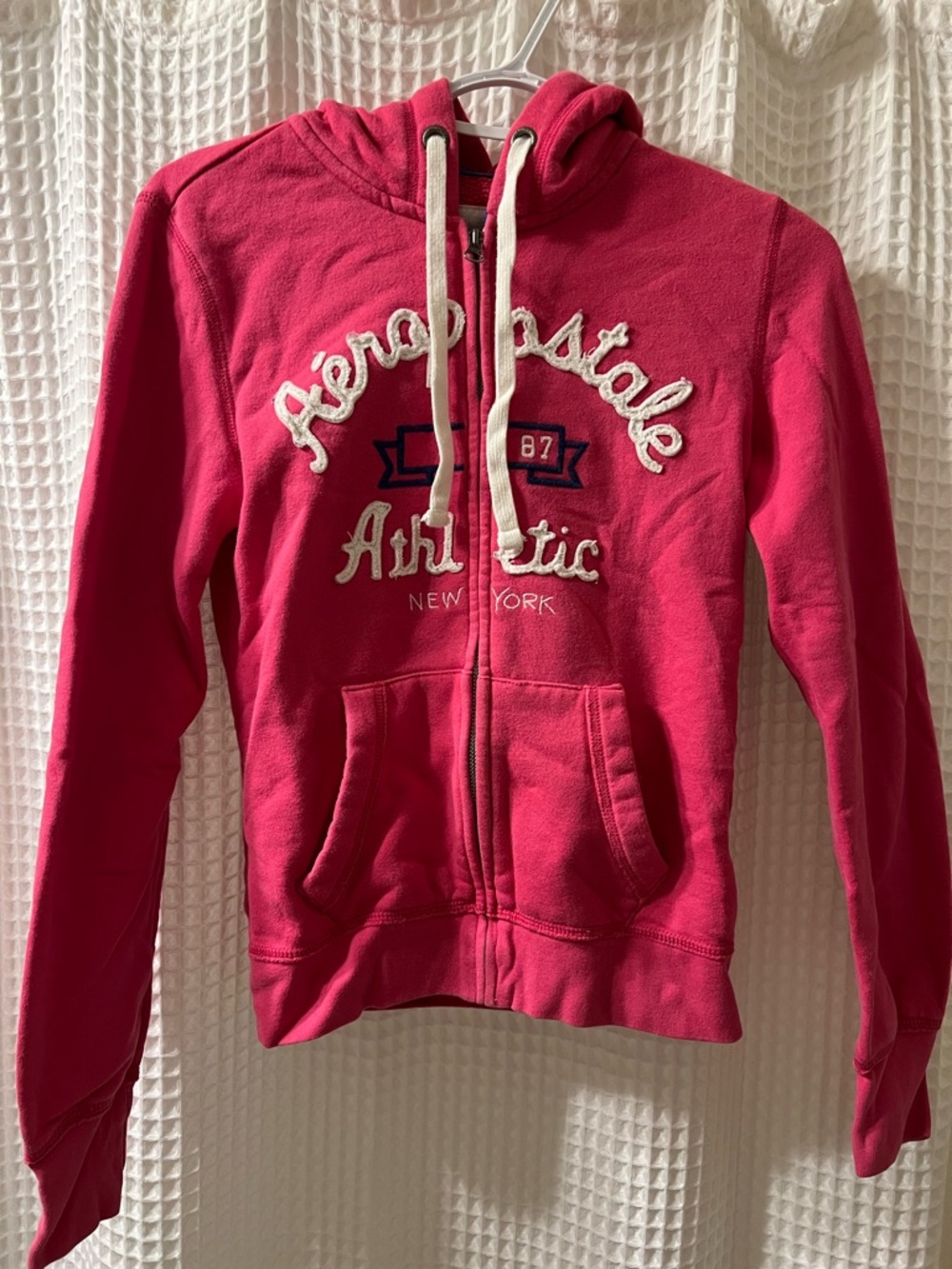 Vintage Aeropostale Hot Pink Full-Zip Hooded Jacket